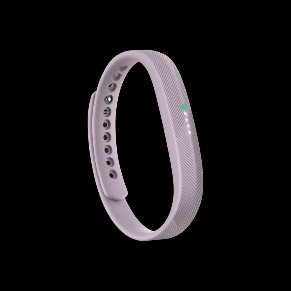 Fitbit flex 2 with gold, black and lavender bands